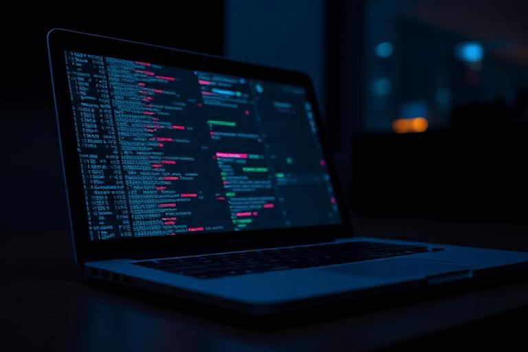 Laptop with glowing screen representing AI-native product development